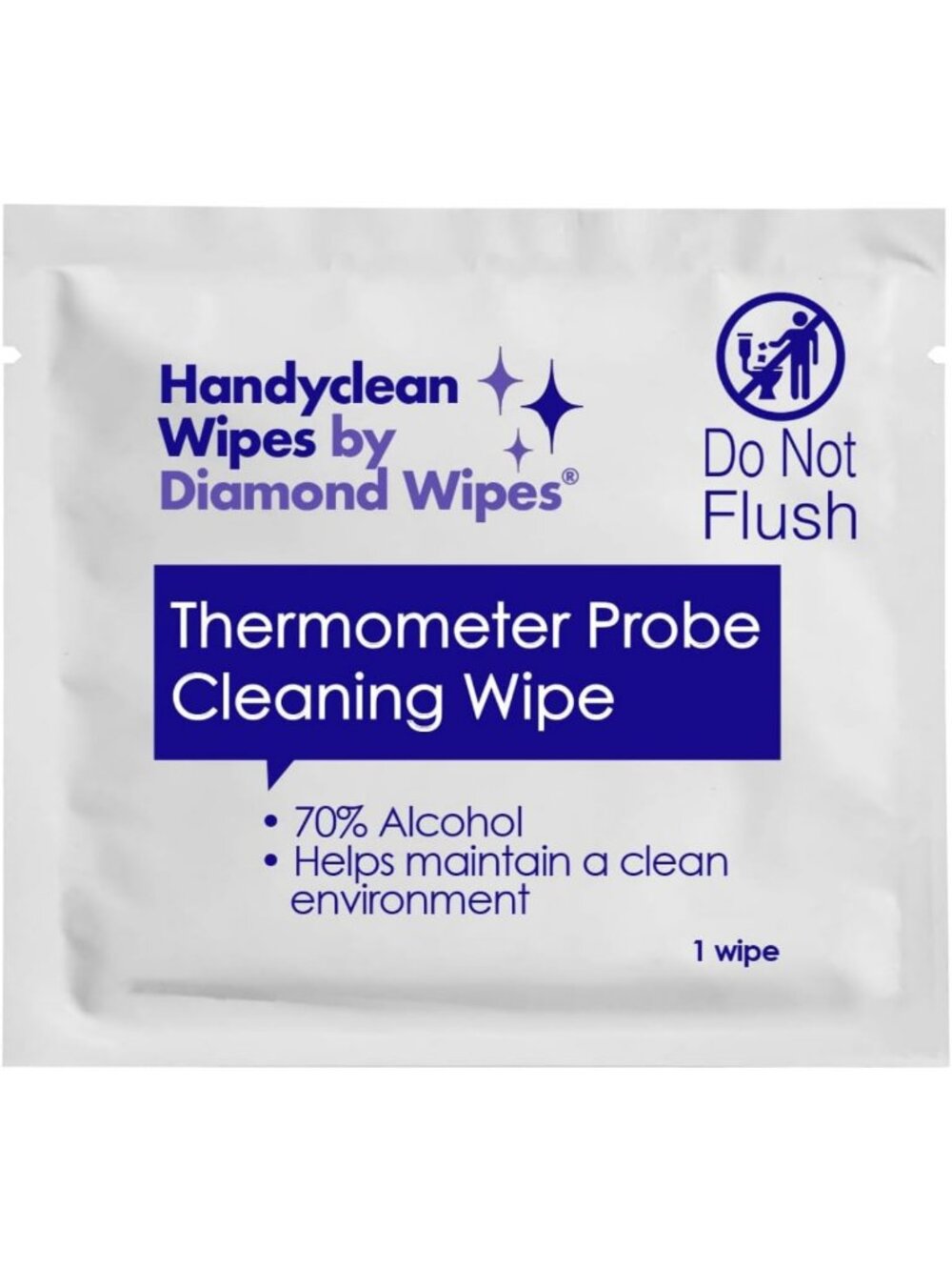 1000 Count Alcohol Probe Thermometer Wipes - 70% Isopropyl, Individually
